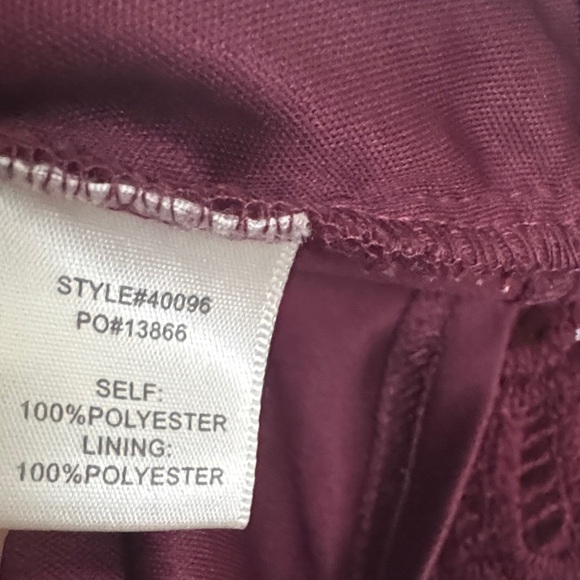 Skies Are Blue Burgundy Lace Blouse - Picture 10 of 10